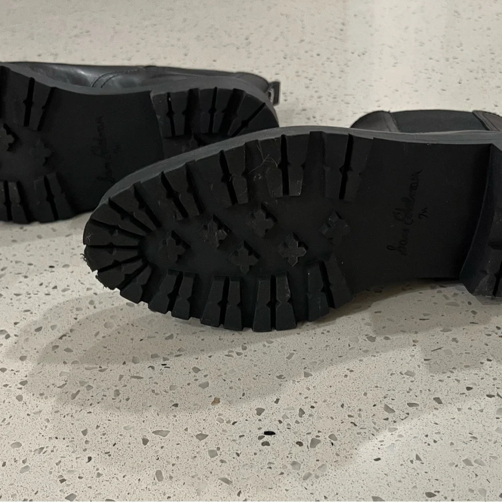 Sam Edelman NWOT Josha Black Leather Chelsea Booties 7.5 M - Picture 6 of 11